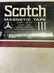 Sealed Scotch 111 Magnetic Recording Tape 7″ Reel-Reel 1/4”x1200ft New Old Stock