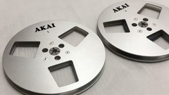 One Pair silvery TAPE REEL Akai 7″ inch Light Metal Aluminum Take Up Reel