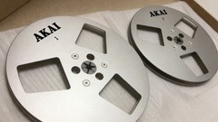 One Pair silvery TAPE REEL Akai 7″ inch Light Metal Aluminum Take Up Reel