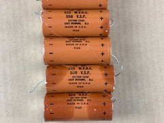 7 Vintage 1961 Astron 20 uf 525v Axial Paper Capacitors TESTED for Fender