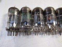 6 Pcs. Vacuum Tubes 6U8A Silvertone ITT, Curtis Mathes, Zenith Beckman tested