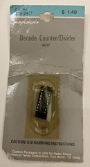 Radio Shack 4017 COS/MOS Decade Counter/Divider 276-2417 Archer Tandy