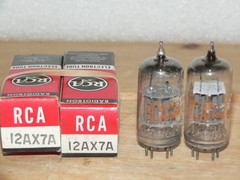 2 RCA 12AX7A Tubes (USA) TEST GOOD