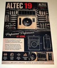 Altec Lansing Model 19 Home Studio Legend Speaker 1976 Poster 19″ x 13″ Horn