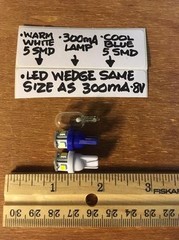 (10)WARM WHITE 8V-LED WEDGE LAMPS / SX /DIAL LIGHTS -Pioneer BULBS METER STEREO
