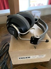 Vintage TELEX CS-7 (cat. # 61320 05) Mono (Dual) Headphone In Box