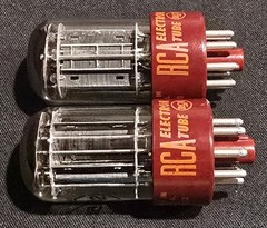RCA 5692 6SN7 GT TUBE 1960s 10,000 HOUR RED BASE MATCHING SET NIB