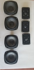 Vintage Speaker Driver Lot (7 Pcs) 4x Infinity 45141580 Woofers 3x Polk Tweeters