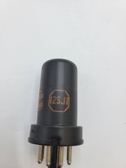 RCA 12SJ7 Electronic Radiotron Vacuum Tube Plug-In 8-Pin Octal Black Cylindrical