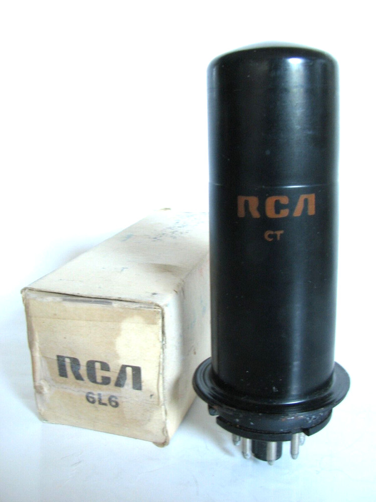 1970 RCA 6L6 metal Power Amp Tube – Hickok 539B tests @ 5800, Min:3300