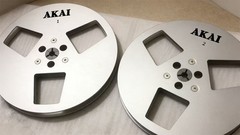 One Pair silvery TAPE REEL Akai 7″ inch Light Metal Aluminum Take Up Reel