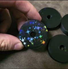 Groovy Stars Reflective 45 RPM 7” Universal Record Player Adapter Fits All