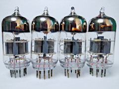 4 pcs NEW 6N23P/ECC88/6DJ8 Reflector ’74 SWGP Gray Shields Matched Quad 07.1974