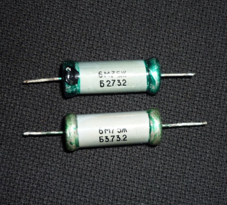 2pcs. 6.75MOhm ±0.05% MPX / МРХ High precision Resistor USSR SILVER-PLATED PINS
