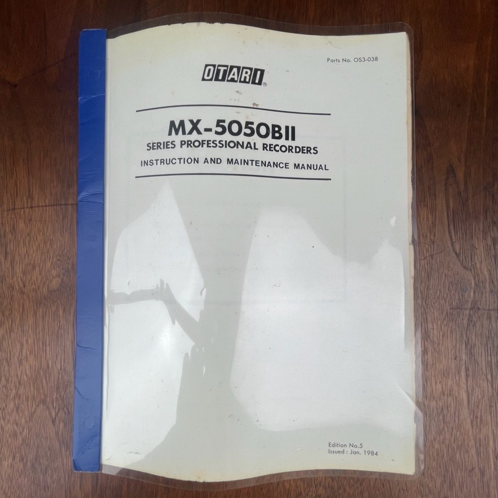 VINTAGE OTARI MX-5050BII SERIES INSTRUCTION AND MAINTENANCE MANUAL