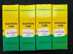 NOS NIB Matched Quad Amperex Sylvania 5814A Audio Tubes 1976