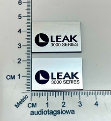 Leak Series 3000 Speaker Badge Logo Custom Made 3D Incised Acrylic Pair
