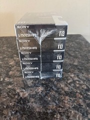 5 Vintage Sony Video Cassette Tape L-750 Beta ESX Super HiFi Dynamicron NIP