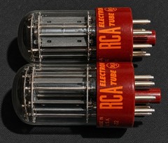 RCA 5692 6SN7 GT TUBE 1960s 10,000 HOUR RED BASE MATCHING SET NIB