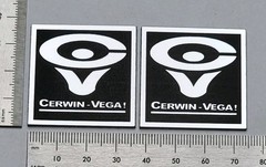 Cerwin Vega CV D3/ D Series Speaker Badge Logo Emblem Premium Silver W/ Adhesive
