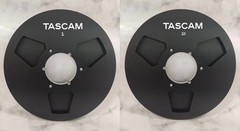 One Pair 10.5” Black TASCAM Tape reel High Quality Aluminum Take Up Reel