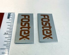 Fostex Speaker Grill Badges Custom Made Silver Aluminum Pair