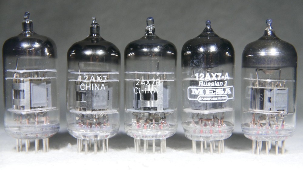 Five (5) 12AX7/ECC83 Made in China and Russia