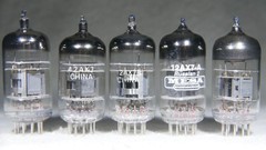 Five (5) 12AX7/ECC83 Made in China and Russia