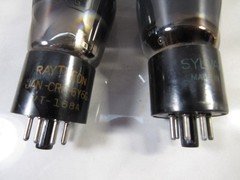 2 Pcs. 6Y6G Vacuum Tubes 1 Sylvania / 1 Raytheon tested