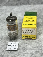 NOS NIB AMPEREX 12AX7A ECC83 MADE IN HOLLAND TUBE TESTS 100% AMPLITREX
