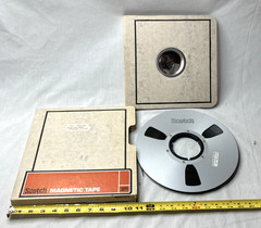Vintage Scotch 10.5” Aluminum Reel To Reel Tape W/ Box Recorded Audio Tape