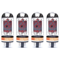 Quad of JJ 6V6S Power Vacuum Tube