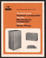 Leak Mini Sandwich Speakers Ad Flyer, English