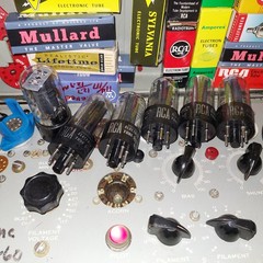 1x TV7B/U RTEST Factory NOS++ BAL. 1959 RCA 5Y3GT BLACKPLATES Lrg ‘D’ Gtr Tube