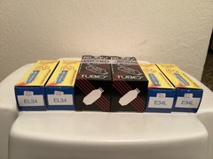 Sextet of New, JJ EL34, JJ EL34II & JJ EL34L, Matched Pairs, Power Vacuum Tubes