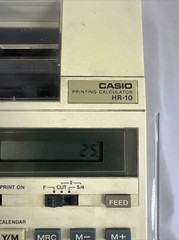 Vintage Casio HR-10 Printing Calculator Tested, No Paper To Test Printer