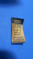 Vintage 1945 McElroy Tube Power Supply /Speed Control Unit Untested AS-IS Organ?