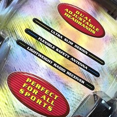 Street Beat AM FM Headphone Sports Radio Model 885M Adjustable Headband Vintage