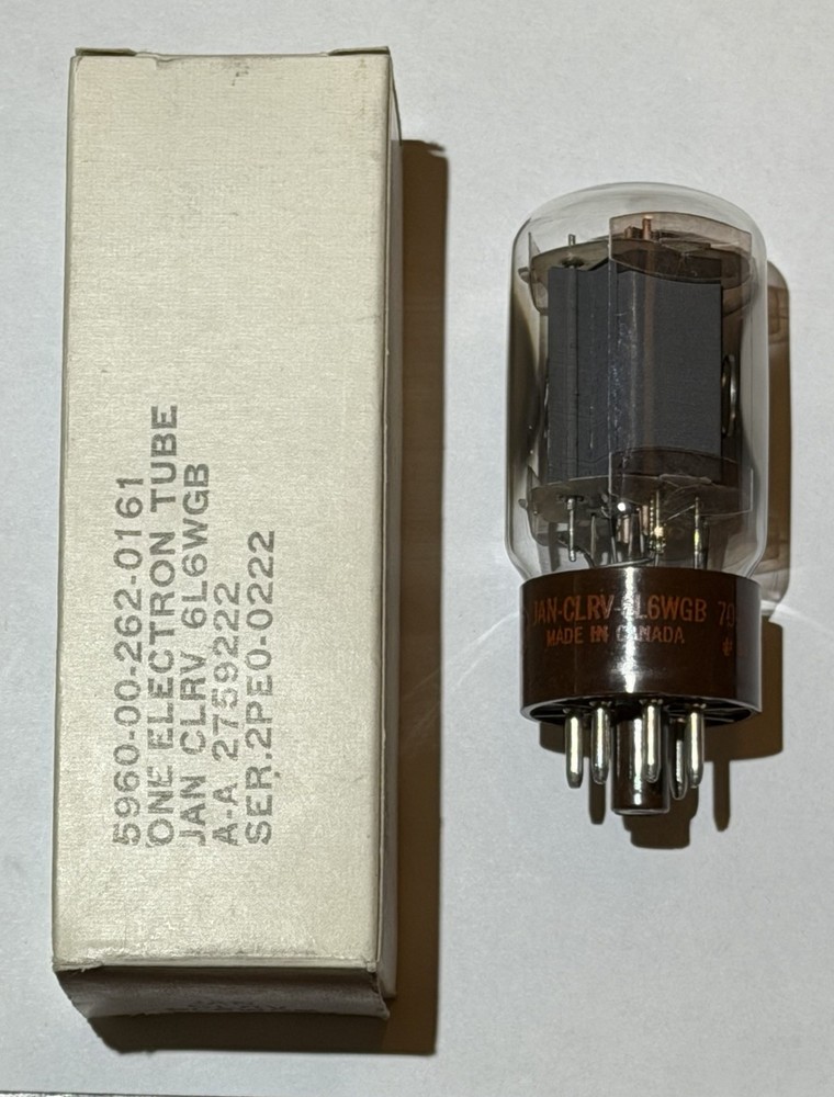 (1) GE JAN CLRV 6L6WGB / 5881 Vacuum Tube 1970 Tests Great B&K 700, 606, Fluke