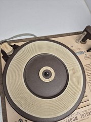 WORKING Audiotronics 4-Speed RPM Record Player 300T Classroom Tutorette Vintage