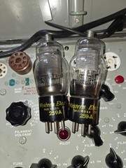 Matched Pair of Western Electric 259-A Tubes TV-7D/U Tested