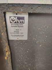 OHM Electrodynamic Model E speakers, one pair