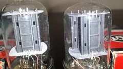 ⭐USA⭐Test NOS Matched Pair RCA 6SN7GTB 6SN7 BLACK PLATE Tube TV-7 LOT #1A+++