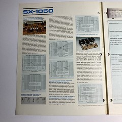 Pioneer SX-1050 Receiver Brochure Original 1975