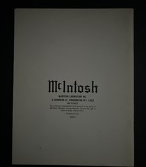 Vintage Original McIntosh C32 + Quick Set Up Sheet, Manual, NEW