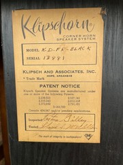 Vintage Klipsch speaker components ,crossover , k400 horn w/ k55v , K33J , k77