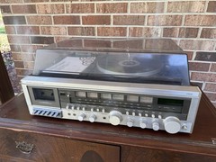 🍊Vintage 1980 JC Penney AM/FM Cassette Player/Recorder Turntable Combo HELP!