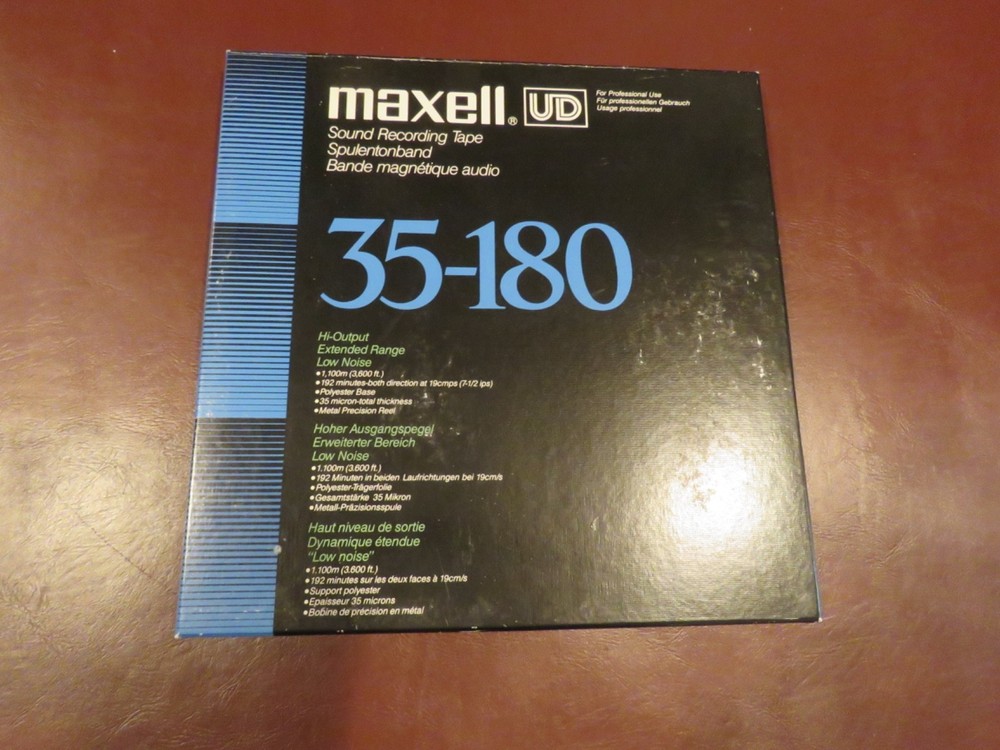 MAXELL 35-180 UD REEL TO REEL Tape 10.5″ METAL REEL