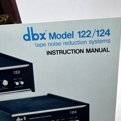 DBX Model 122/124 Tape Noise Reduction Systems Instruction Manual Only