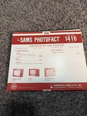 Sams Photofact Set 1416 July 1974 Admiral Sanyo Truetone Color TV + Morse T-4210